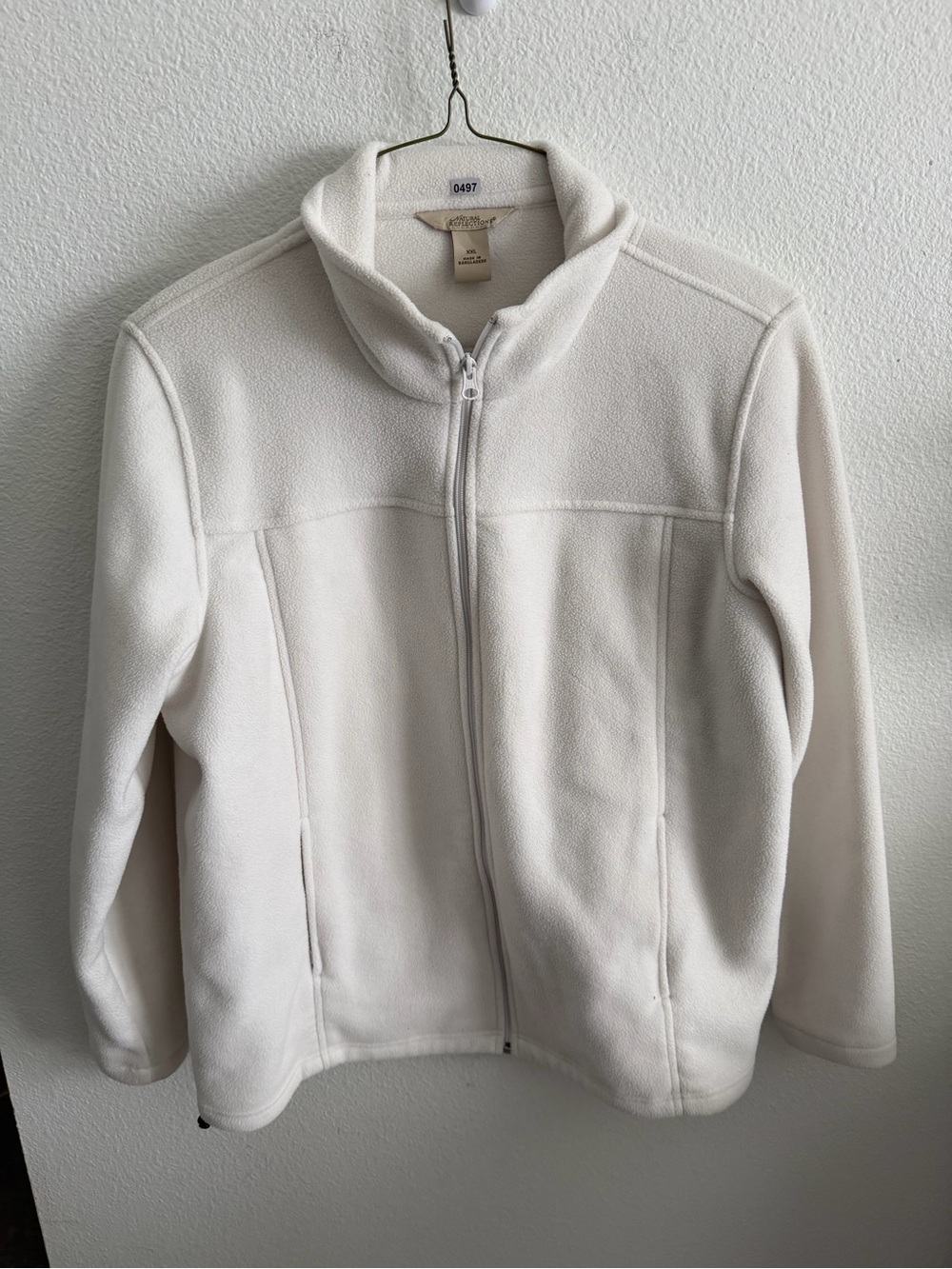 Natural Reflections Cream Full-Zip Teddy Fleece Jacket
